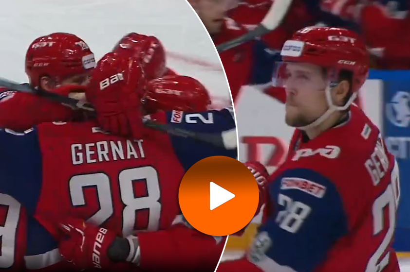 VIDEO: Tento kanón je nezastaviteľný, píšu v Rusku. Martin Gernát strelil v play off KHL ďalší gól