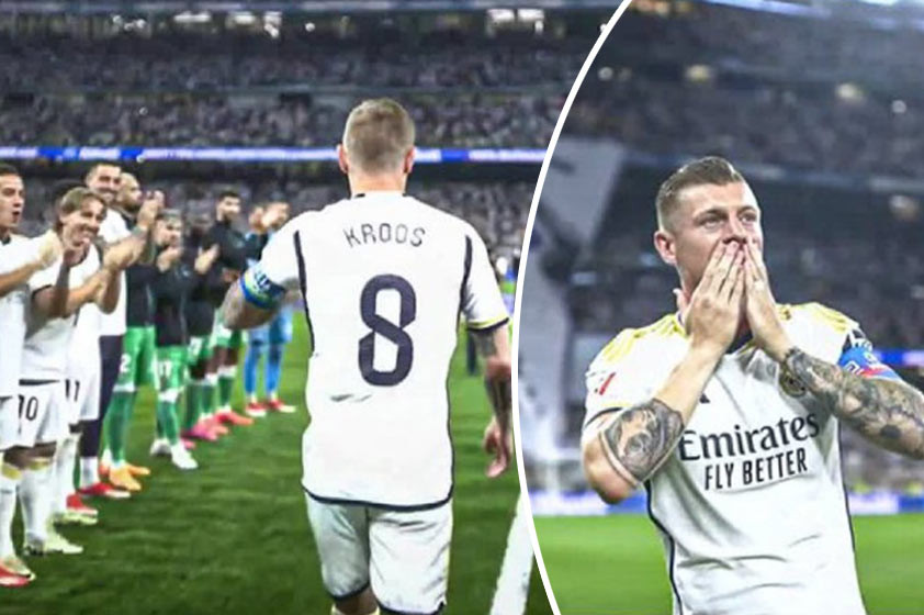 VIDEO: Real Madrid si uctil Toniho Kroosa. Legendárny Nemec nastúpil poslednýkrát na Santiago Bernabéu