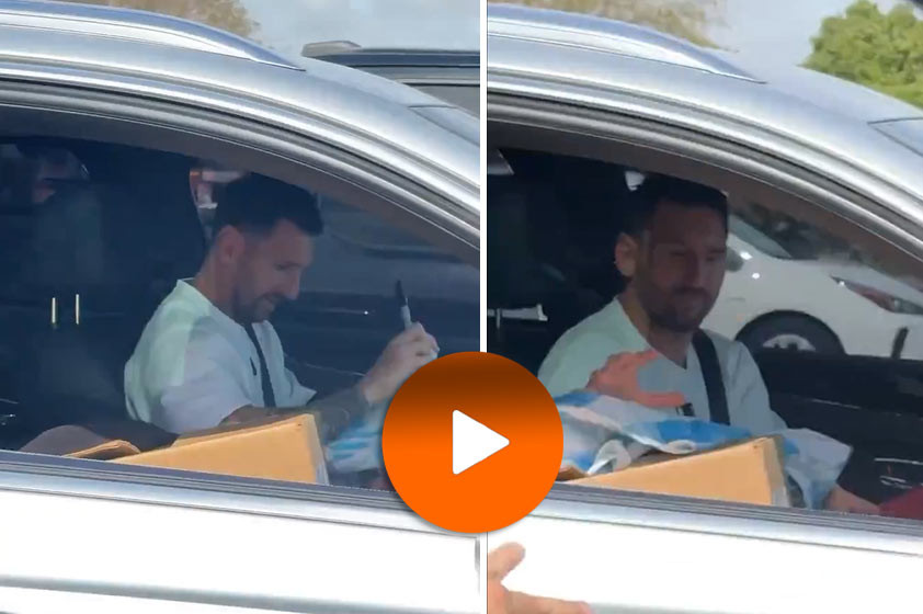 VIDEO: Fanúšik stretol Messiho na križovatke v Miami. Parádne gesto Argentínčana