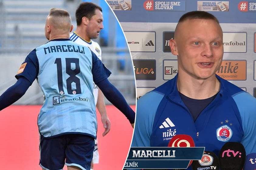 VIDEO: 18-ročný Nino Marcelli dostal šancu. Talent Slovana ihneď strelil dva góly
