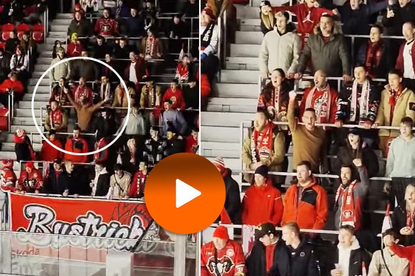 VIDEO: Fanúšikovia HC Banská Bystrica skandovali meno Polievku. Úžasná reakcia futbalistu