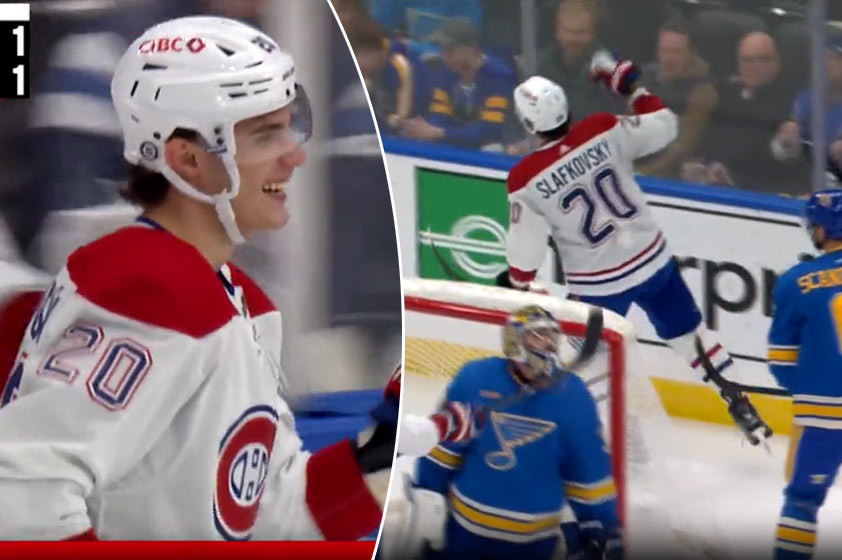 VIDEO: Konečne to tam padlo. Juraj Slafkovský strelil prvý gól v sezóne NHL