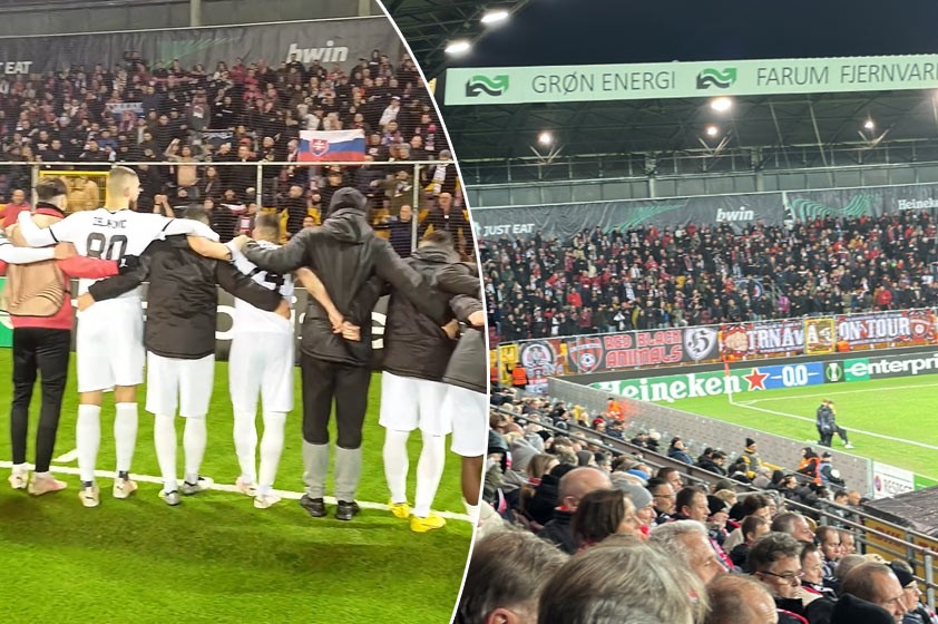 VIDEO: Ďakovačka s fanúšikmi Spartaka Trnava po cennej remíze v Dánsku