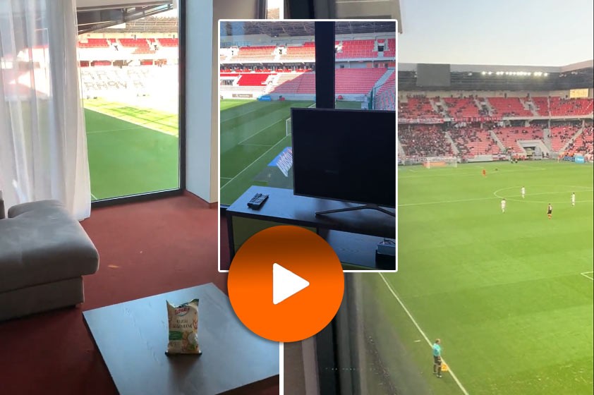 VIDEO: Dánskeho fanúšika ohúrila hotelová izba na štadióne v Trnave