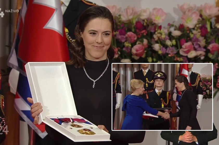 VIDEO: Prezidentka udelila Petre Vlhovej štátne vyznamenanie