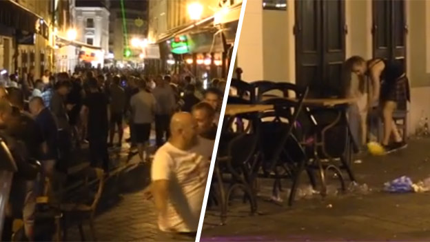 Anglickí fanúšikovia po príjazde do Bratislavy zdemolovali mesto, tiekla aj krv! (VIDEO)