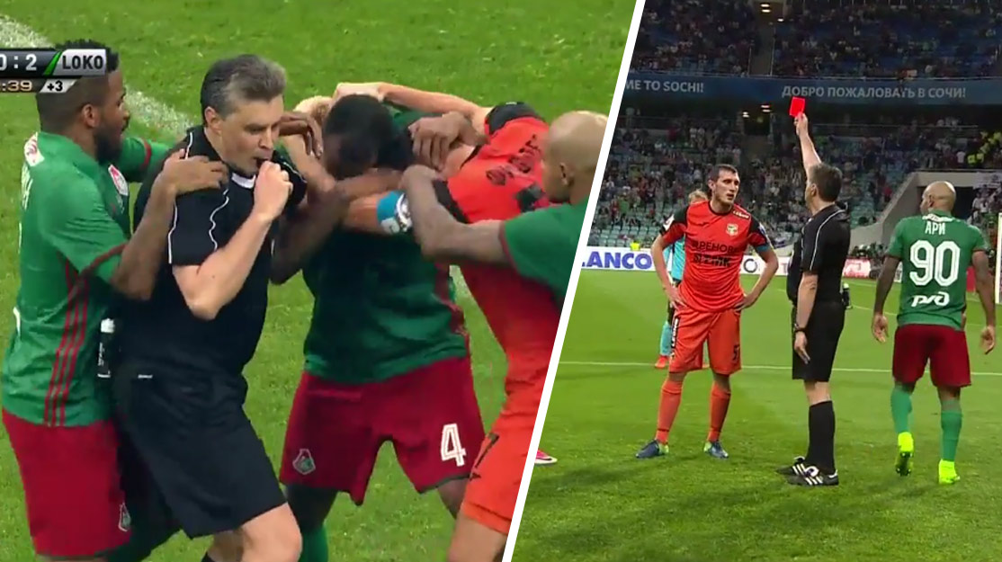 Šialené finále ruského pohára: Bitka a 4 červené karty behom pár sekúnd! (VIDEO)