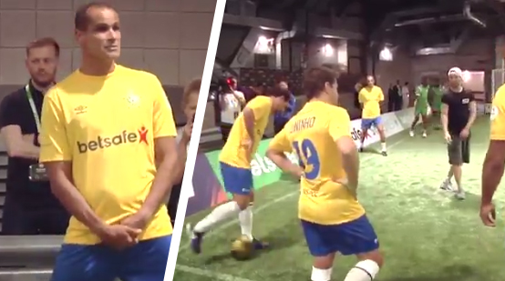 Starí páni z Brazílie to ešte nezabudli. Rivaldo, Juninho a Roberto Carlos to parádne rozbalili na turnaji legiend! (VIDEO)