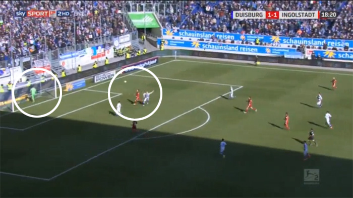 Najvtipnejší gól roka: Brankár Duisburgu si nevšimol, že sa už hrá a otočený chrbtom pil vodu! (VIDEO)