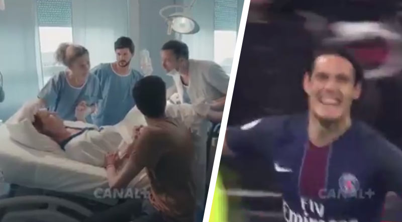 Perfektná reklama na nový ročník francúzskej Ligue 1. V hlavnej úlohe rodiaca mamička a Edinson Cavani! (VIDEO)