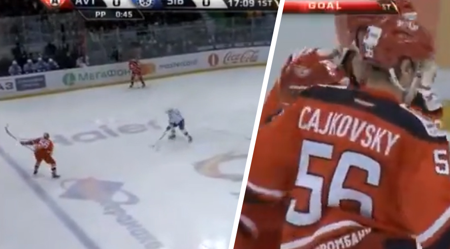 Bombardér Michal Čajkovský mal ako obranca v zápase KHL 8 strieľ. Jedna jeho delovka skončila v sieti! (VIDEO)