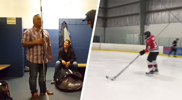 Amatérski hokejisti si požičali hokejku Zdena Cháru a skúšali s ňou hrať! (VIDEO)