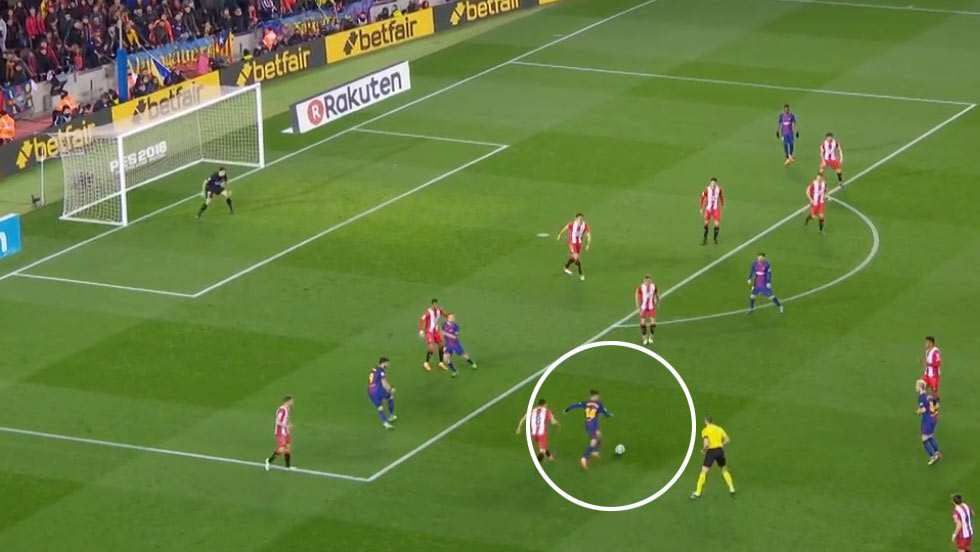 Coutinho predviedol proti Girone svoj typický gól z čias v Liverpoole. Krásna strela zo stredne vzdialenosti! (VIDEO)
