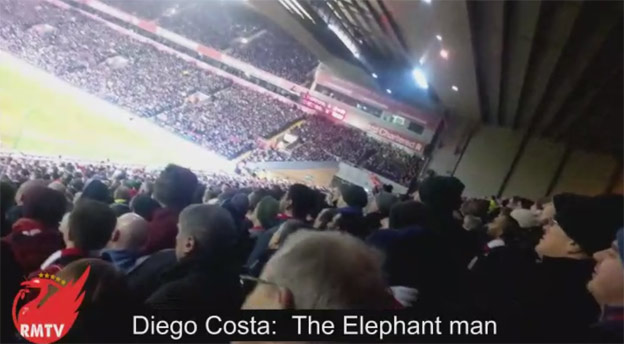 Fanúšikovia Liverpoolu spievajú: Diego Costa: The Elephant Man