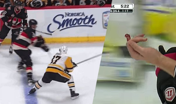 Sidney Crosby zákernou sekerou odsekol hráčovi Ottawy kus z prsta! (VIDEO)