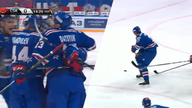 Kovaľčuk a Dacjuk bavia divákov v KHL: Pozrite si ich nádherný gól proti CSKA Moskva! (VIDEO)