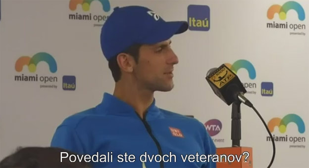 Novinár pobavil Novaka, keď ho nazval veteránom!