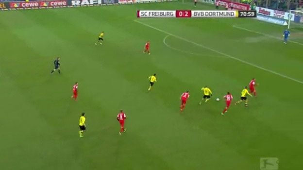 Geniálna kombinácia hráčov Dortmundu proti Freiburgu