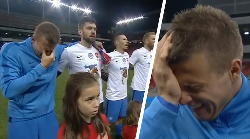 Dojemný moment pre Jána Ďuricu v poslednom zápase: Počas hymny Slovenska sa rozplakal! (VIDEO)