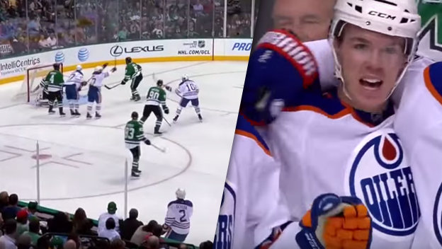 Connor McDavid dal svoj prvý gól v NHL, tečoval strelu Andreja Sekeru (VIDEO)