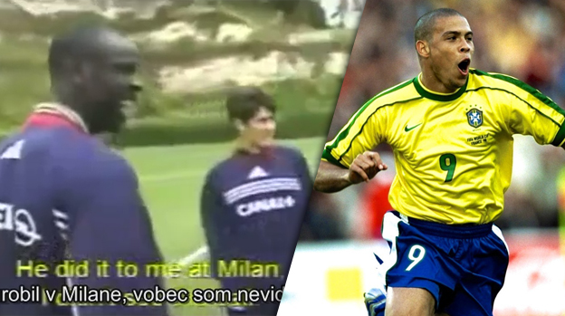 Retro: Hráči Francúzska sa pred finále MS 1998 učia, ako zastaviť Brazílčana Ronalda (TITULKY)