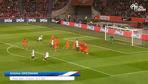 Antoine Griezmann a jeho parádny priamy kop v zápase s Holandskom (VIDEO)