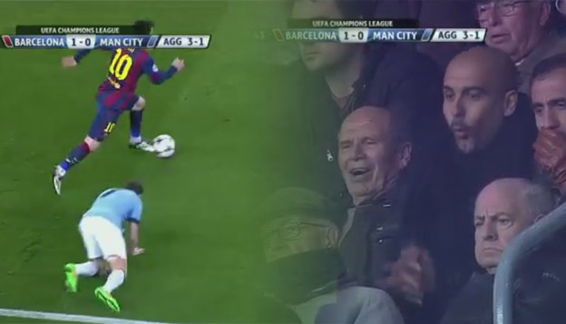 Reakcia Guardiolu na jasličky, ktoré nasadil Messi Milnerovi