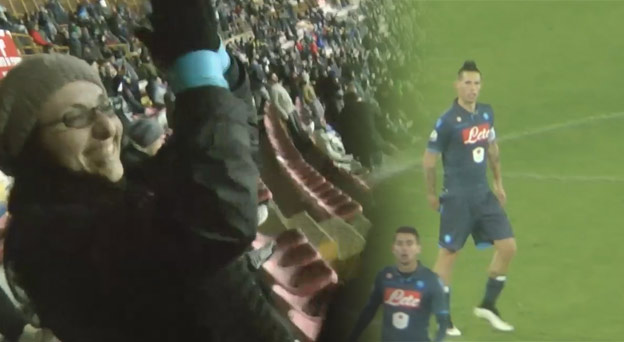 Skvelý záber fanúšika Neapola na Hamšíkov gól proti Udinese