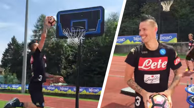 Marek Hamšík si na tréningu Neapola zasmečoval do koša! (VIDEO)