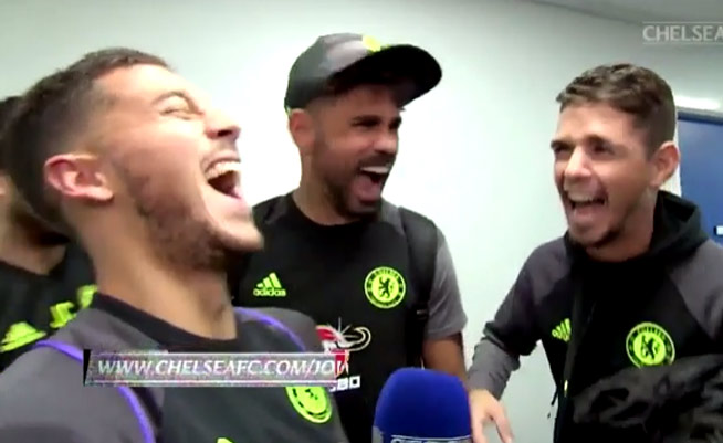 Eden Hazard robil rozhovor v Angličtine s Diegom Costom, spýtal sa ho na jeho posledný gól! (VIDEO)