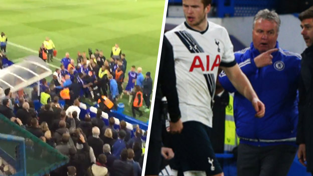 Tréner Chelsea skončil po mele s hráčmi Tottenhamu na zemi! (VIDEO)