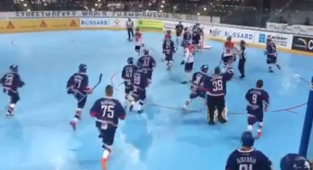 Hokejbalisti Slovenska takto oslavovali postup cez Česko do finále MS (VIDEO)