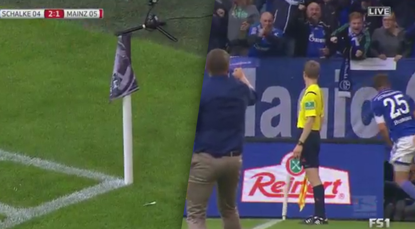 Huntelaar to s oslavou gólu trochu prehnal, zlomil rohovú zástavku (VIDEO)