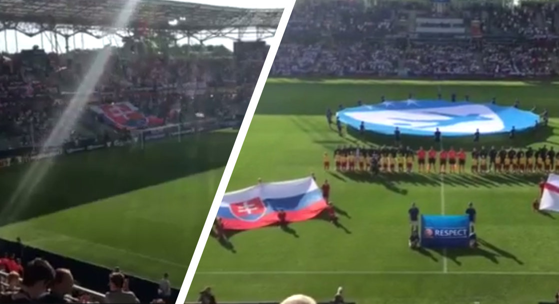 Elektrizujúca atmosféra: Celý štadión v Poľsku spieva slovenskú hymnu pred zápasom s Anglickom! (VIDEO)