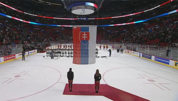 Slovenská hymna po výhre nad Českom