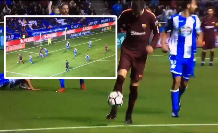 Gerard Piqué a jeho žonglovanie s loptou vo vlastnej šestnástke, ktoré baví internet! (VIDEO)