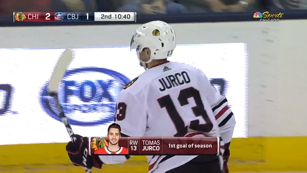 Tomáš Jurčo strelil svoj prvý gól za Chicago Blackhawks v tejto sezóne! (VIDEO)
