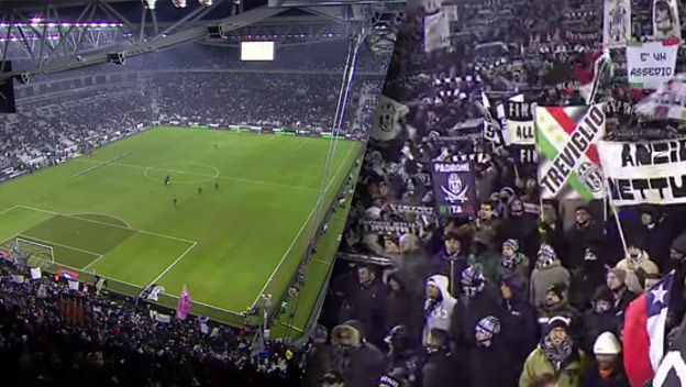 Elektrizujúca atmosféra na Juventuse počas spievania hymny