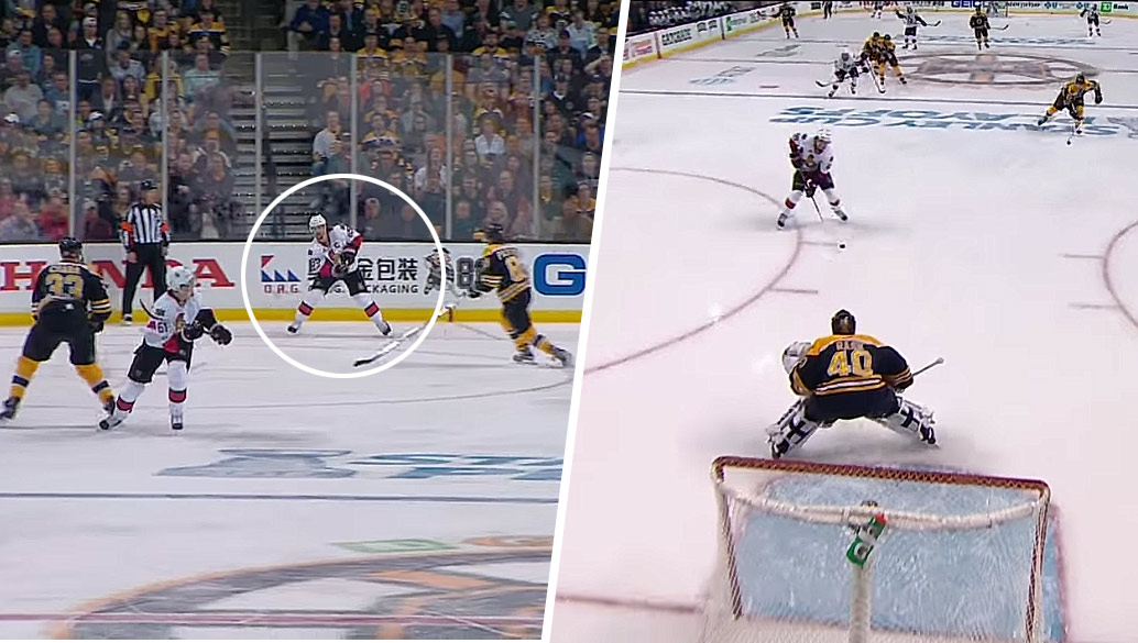 Prihrávka roka v NHL: Hviezdny Karlsson dokonalou žabkou vyšachoval celú obranu Bostonu! (VIDEO)