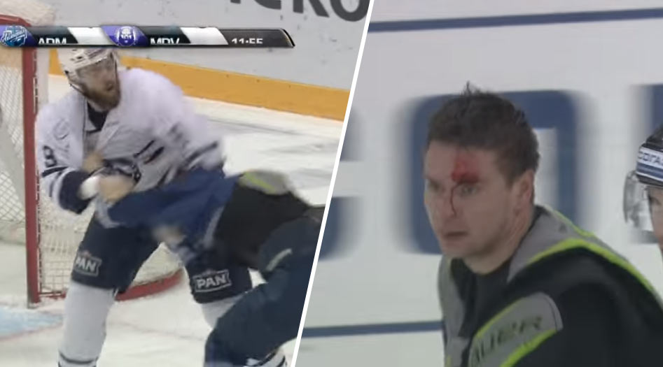 Parádna bitka v KHL: Obranca Medveščaku takto dokrvavil útočníka Vladivostoku! (VIDEO)