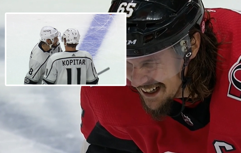 Komický moment v NHL: Hráči LA Kings sa dohadujú, kto bude v predĺžení brániť hviezdneho Karlssona! (VIDEO)