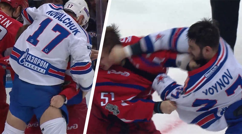 Dve hromadné bitky medzi Petrohradom a Jaroslavľom v KHL. Mlátil sa aj Kovaľčuk! (VIDEO)