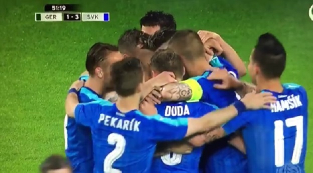 Krása! Juraj Kucka zvyšuje vedenie Slovenska nad Nemeckom na 3:1! (VIDEO)
