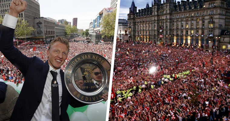 130 tisíc fanúšikov Feyenoordu spieva s Dirkom Kuytom hymnu You'll Never Walk Alone! (VIDEO)