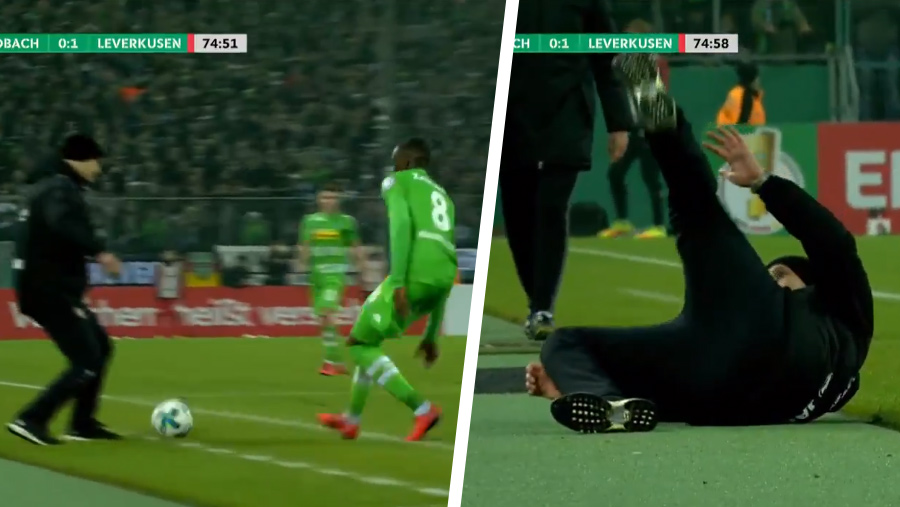 Tréner Leverkusenu svojim zverencom moc príkladom nejde. Pozrite si jeho herecké predstavenie v pohárovom zápase! (VIDEO)