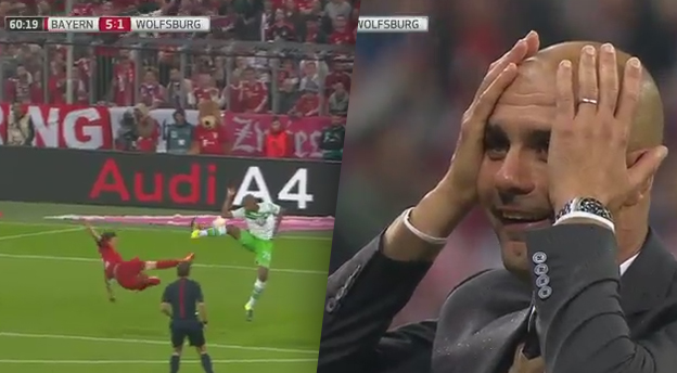 Fantastický 5. gól Lewandowskeho proti Wolfsburgu, ani Guardiola tomu nemohol uveriť! (VIDEO)