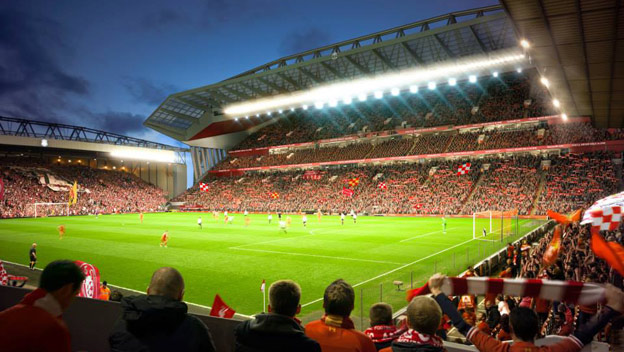 Liverpool sa chystá prerábať štadión na Anfield Road (FOTO+VIDEO)