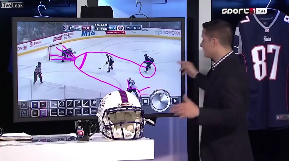 Keď maďarská televízia robí elektronickú ceruzku v hokejovom zápase! (VIDEO)