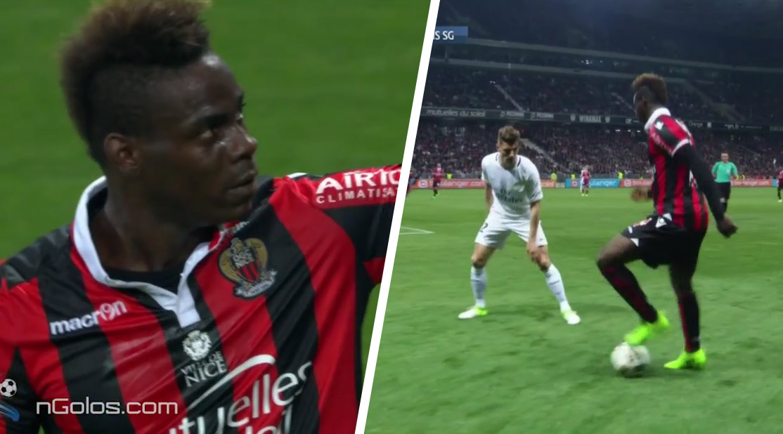 Mario Balotelli zahviezdil pri triumfe Nice nad PSG: Najskôr parádny gól a potom predviedol niekoľko parádičiek! (VIDEO)
