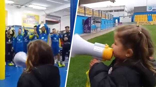 4-ročné dievčatko s megafónom v ruke viedlo kotol fanúšikov v Španielsku! (VIDEO)